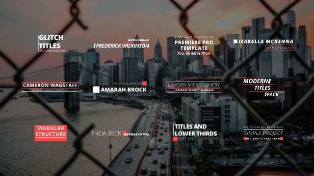 Glitch Titles & Lower Thirds: Premiere Pro Templates