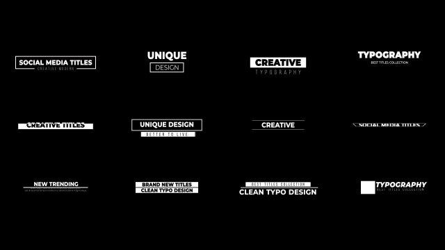 Titles: Motion Graphics Templates