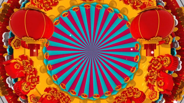Chinese New Year Lantern Background: Stock Motion Graphics
