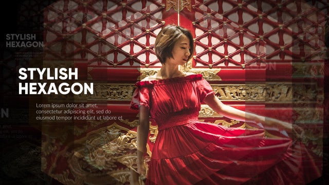 Slideshow - Stylish Hexagon: Premiere Pro Templates