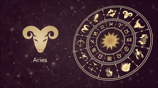 Aries Sign And Horoscope Wheel - Stock Motion Graphics | Motion Array