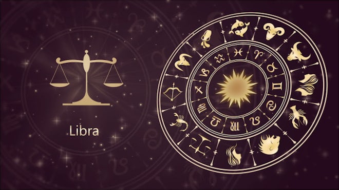 Libra Zodiac With Horoscope Wheel - Stock Motion Graphics | Motion Array