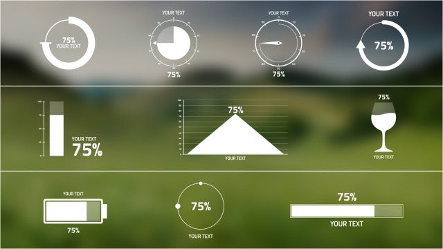 Percentage Infographics: After Effects Templates