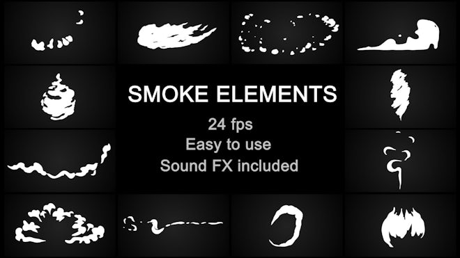 Cartoon Smoke Elements - After Effects Templates | Motion Array