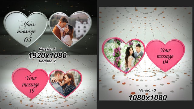 3D Rotating Heart Album: After Effects Templates