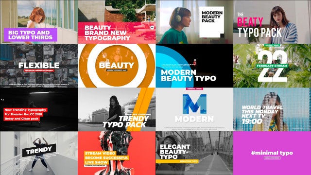 Beauty Typography Pack: Premiere Pro Templates
