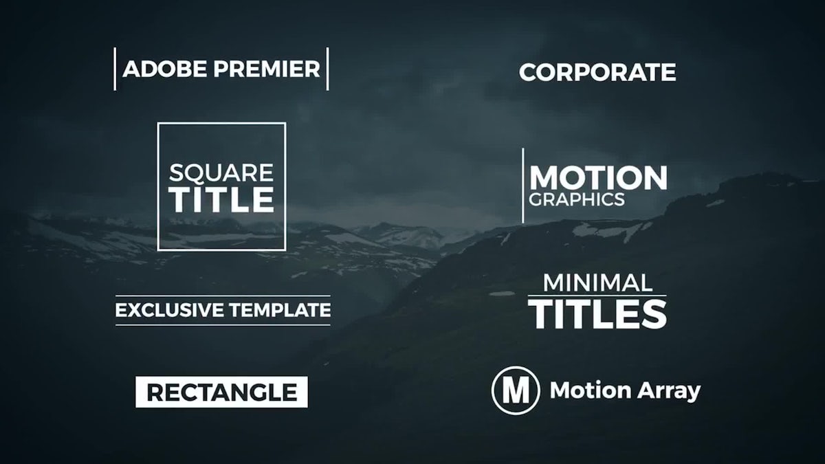 Adobe premiere pro templates