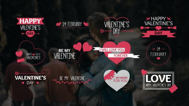Valentine's Day Titles: Motion Graphics Templates