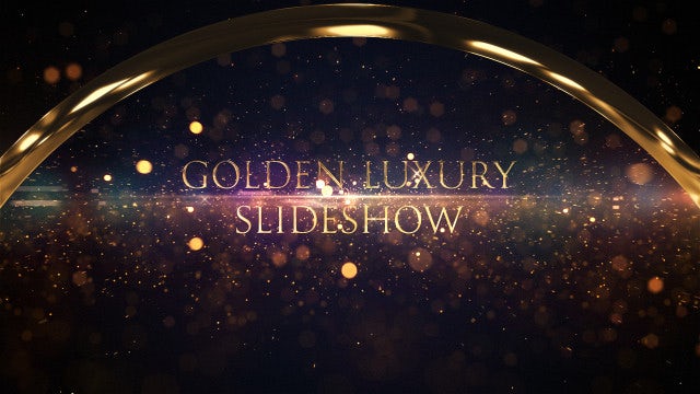 Golden Luxury Slideshow: Premiere Pro Templates