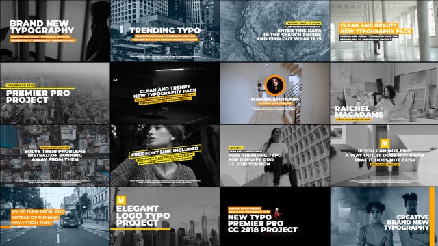 Clean Typography And Lower Thirds: Premiere Pro Templates