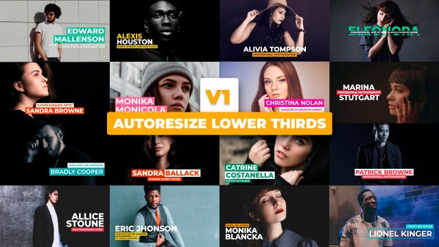 Clean Autoresize Lower Thirds V1: After Effects Templates
