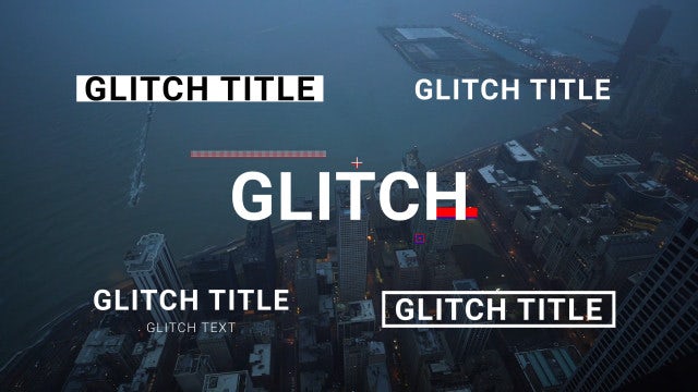 Glitch Title Animations: Motion Graphics Templates