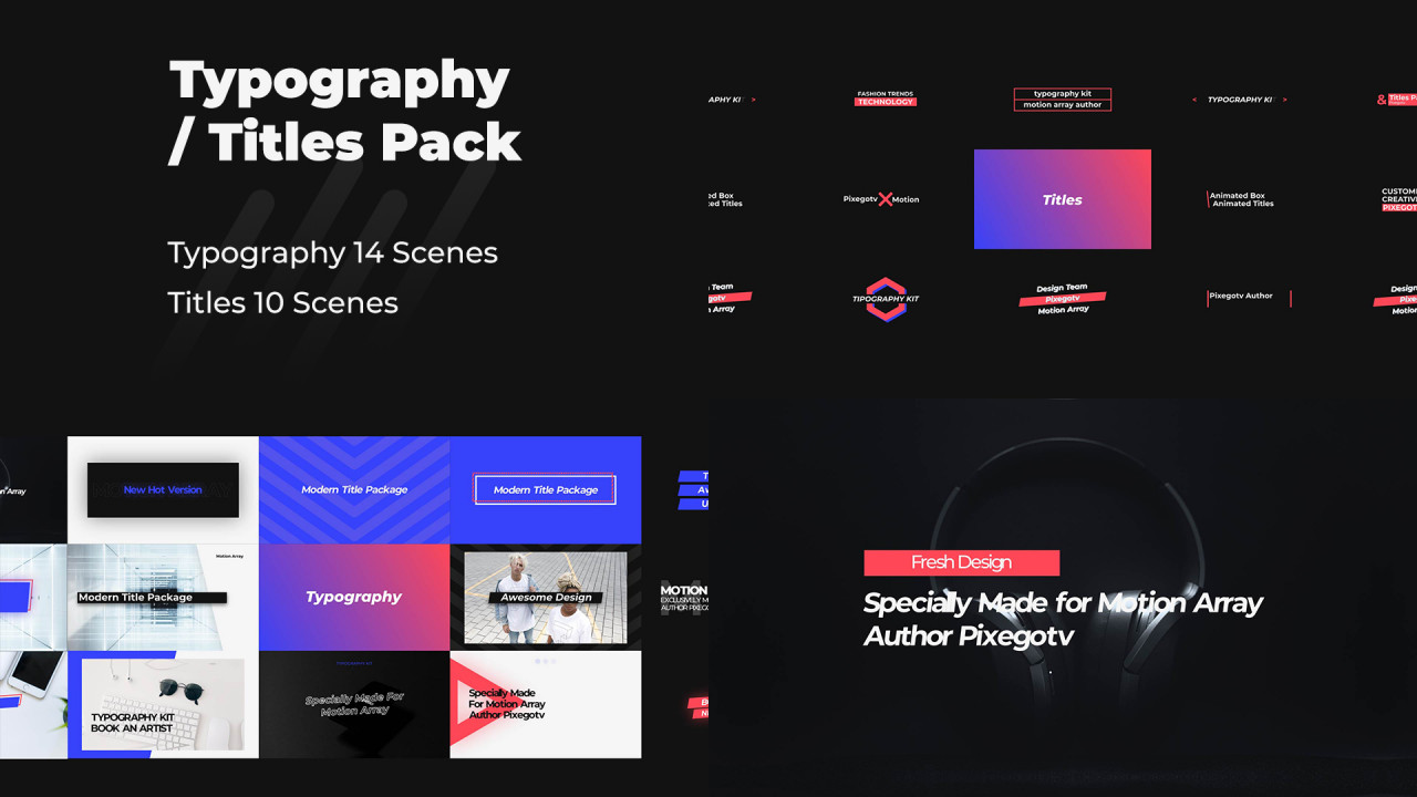 Typography & Titles Pack - Premiere Pro Templates | Motion Array