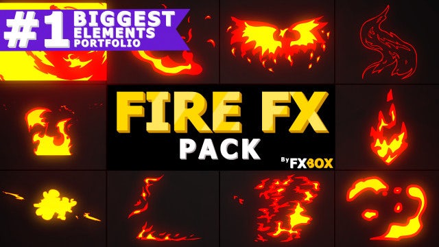 2D FX Fire Elements: After Effects Templates