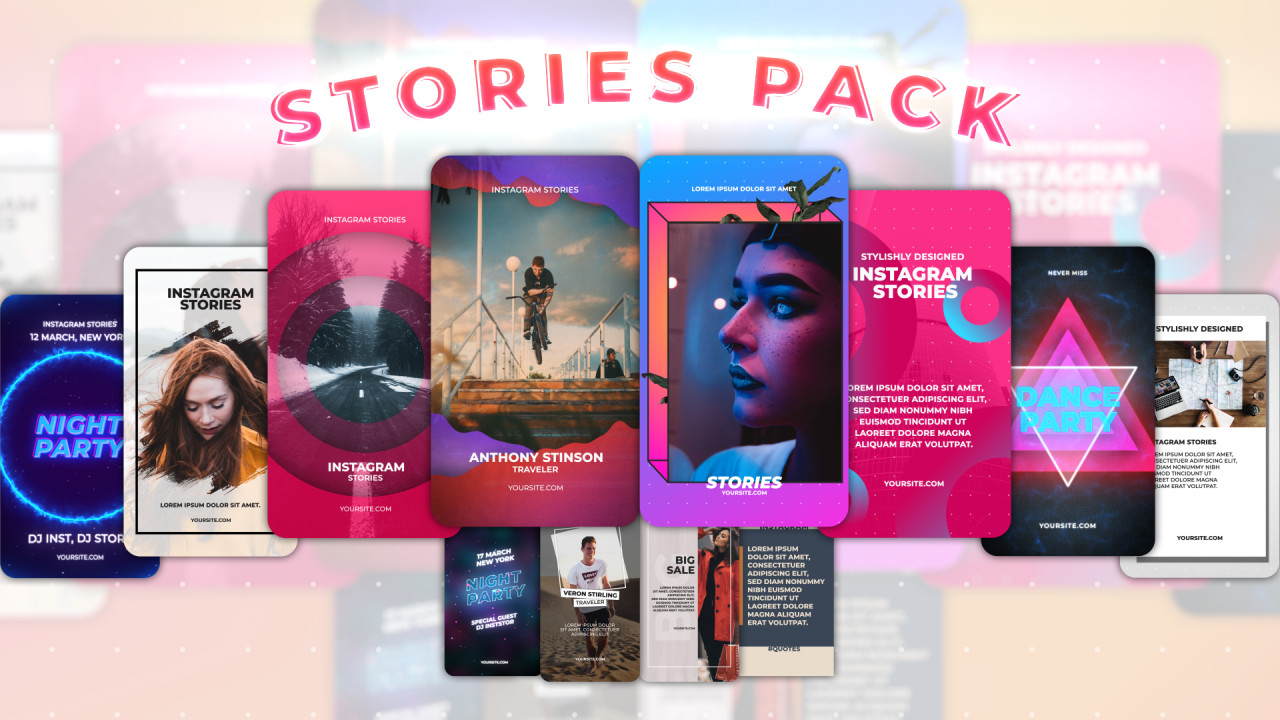 Instagram Stories Bundle After Effects Template Ae Templates Youtube