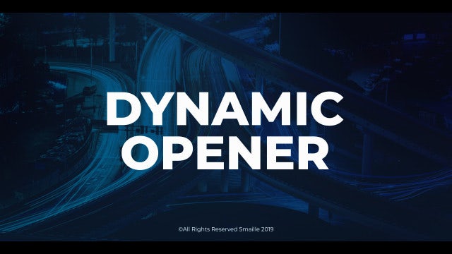 Dynamic Opener: After Effects Templates