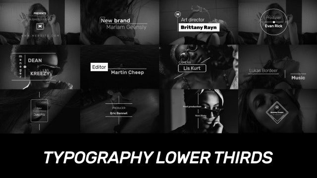 Typography Lower Thirds: After Effects Templates