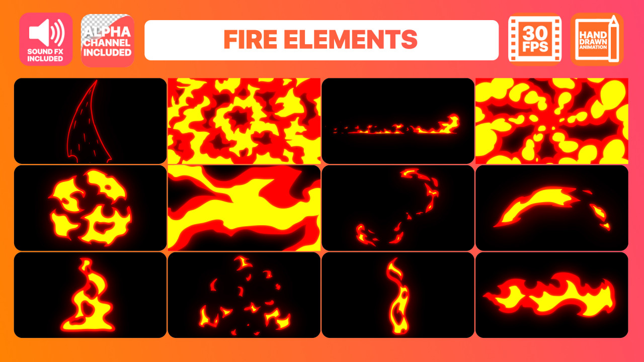 Source elements. 2d FX Fire. Название под огонь. Title: Fire. Огонь element как забить.