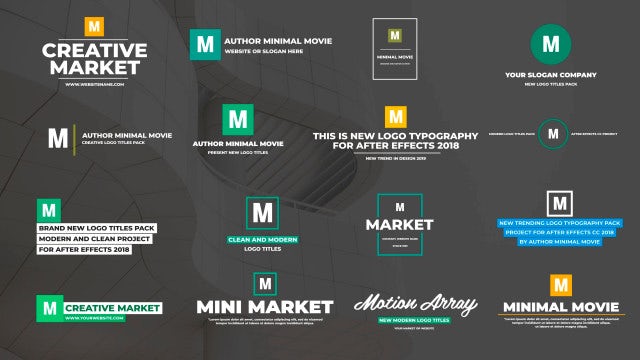 Modern Logo Titles: After Effects Templates