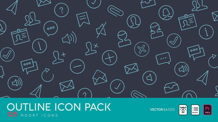 Out Line Icon Pack: Motion Graphics Templates