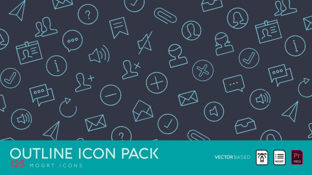 Out Line Icon Pack: Motion Graphics Templates