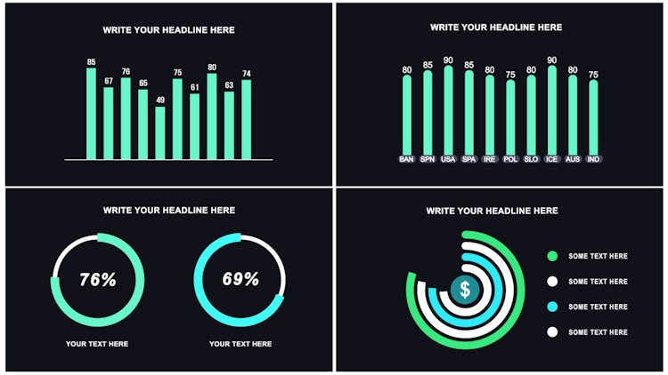 infographic graph pack after effects templates motion free infographic template after effects