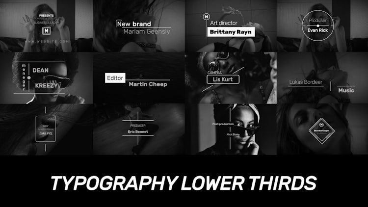 Typography Lower Thirds: Premiere Pro Templates