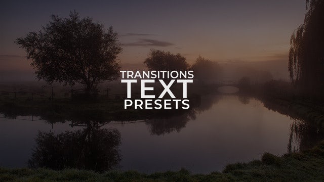 Text Transitions Presets: Premiere Pro Presets