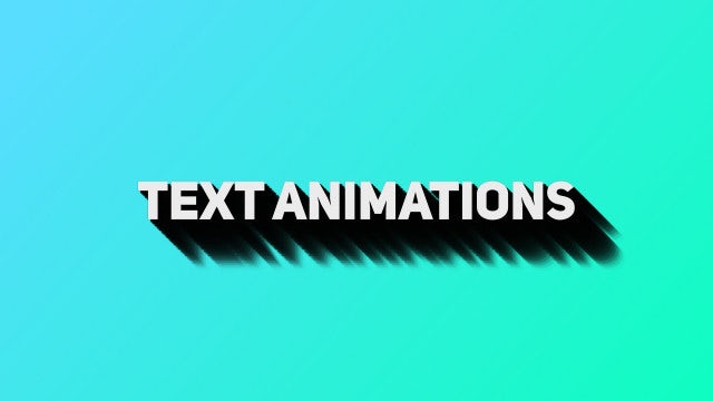 Text Animations: Premiere Pro Presets