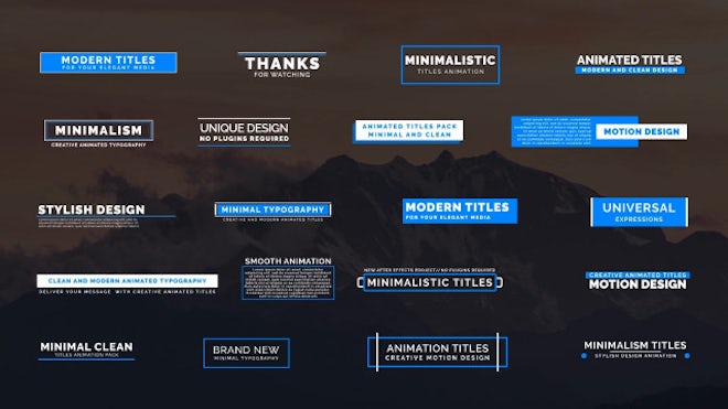 20 Animated Titles IV - Motion Graphics Templates | Motion ...