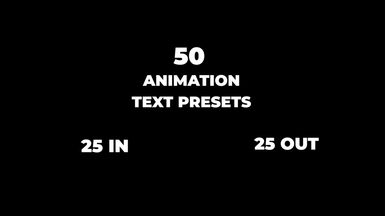premiere pro text animation presets