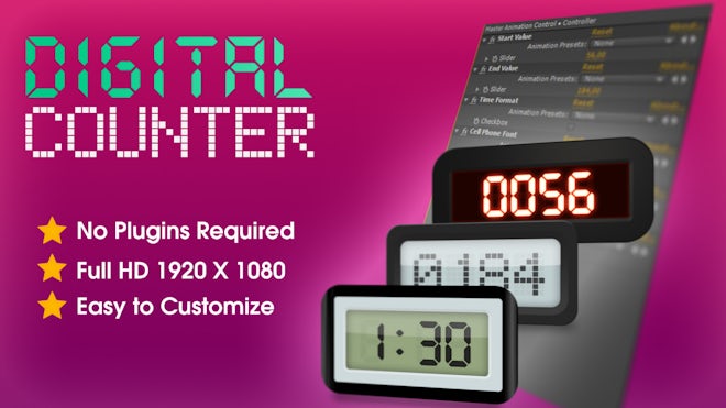 Digital Counter - After Effects Templates