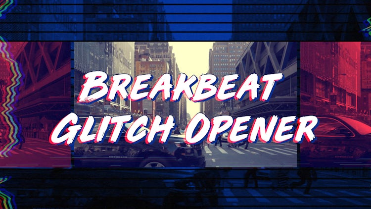 Breakbeat Glitch Opener: Premiere Pro Templates