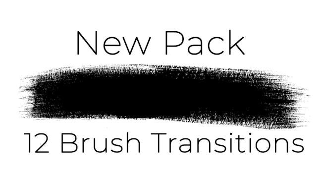 16 Paint Brush Stroke Transitions Reveal Pack Matte/ Oil Art Dust Ink  Grunge Texture/ Chalk Board, Elements Motion Graphics ft. alpha channel  animated elements & drops of black ink - Envato Elements