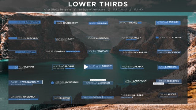 Lower Thirds: After Effects Templates