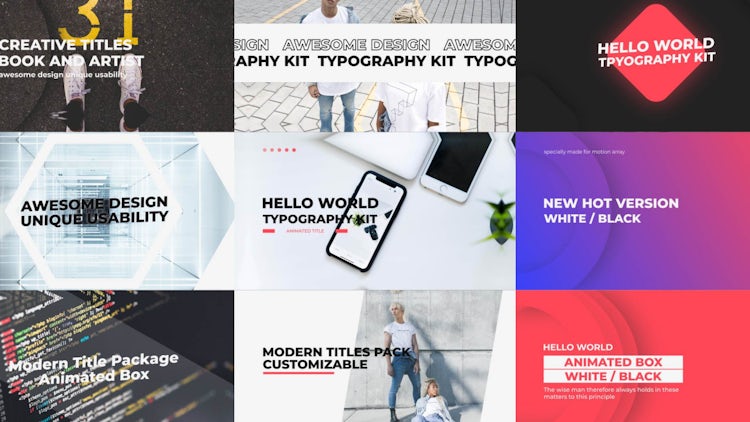 Typo Slides V2: After Effects Templates