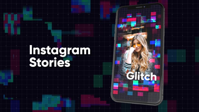Instagram Stories: Glitch: After Effects Templates