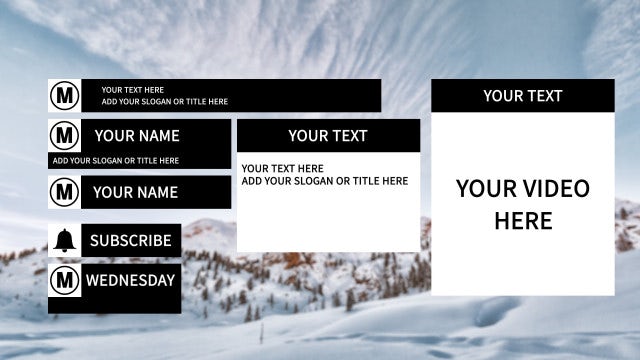 Black Lower Thirds Pack: After Effects Templates