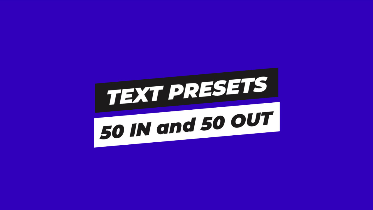 text animation premiere pro presets free
