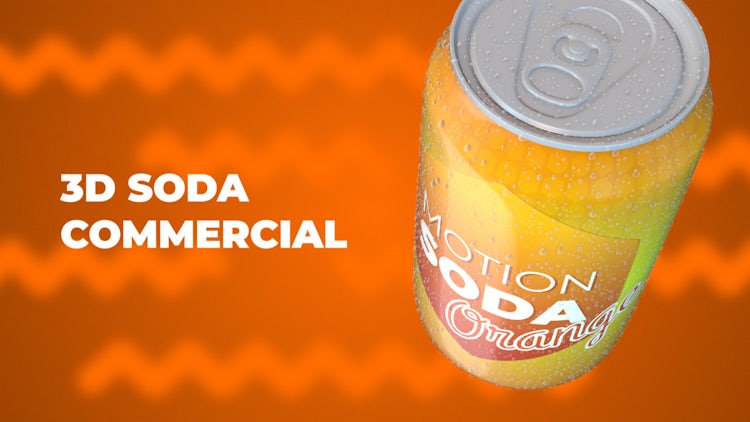 3D Soda Commercial: After Effects Templates