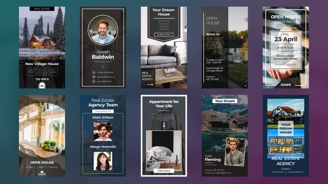 Instagram Real Estate Stories: After Effects Templates