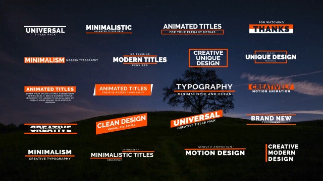 20 Creative Titles: After Effects Templates