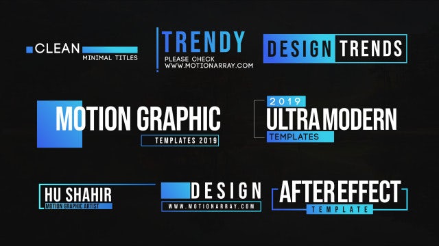 Clean Motion Titles: Motion Graphics Templates