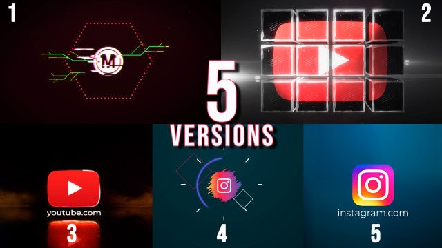 5 Versions - Logo Reveal: After Effects Templates
