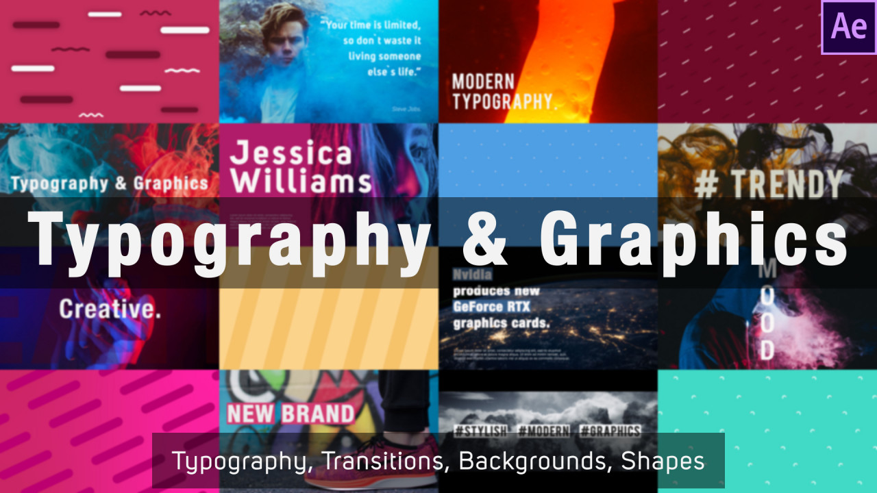 Typography & Graphics - After Effects Templates | Motion Array