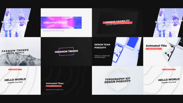 Typography: Premiere Pro Templates