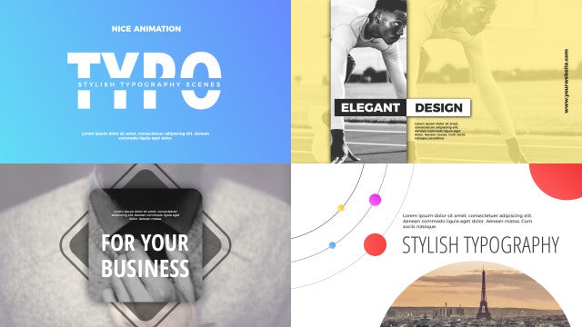 Modern Typography: After Effects Templates