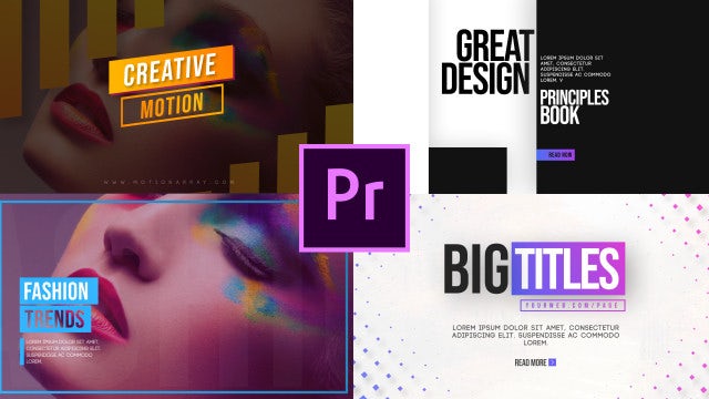 Clean Motion Titles V2: Motion Graphics Templates