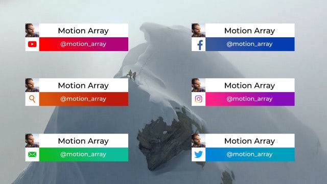 Social Media Lower Thirds: Premiere Pro Templates