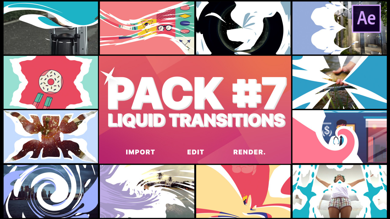 Liquid Transitions Pack 07 - After Effects Templates | Motion Array